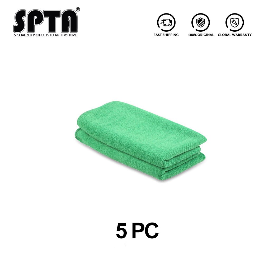 SPTA-paño de lavado absorbente cuadrado suave, 40x40 cm, cuidado del coche, limpieza de microfibra, toallas de mano duraderas, multifunción, azul/verde