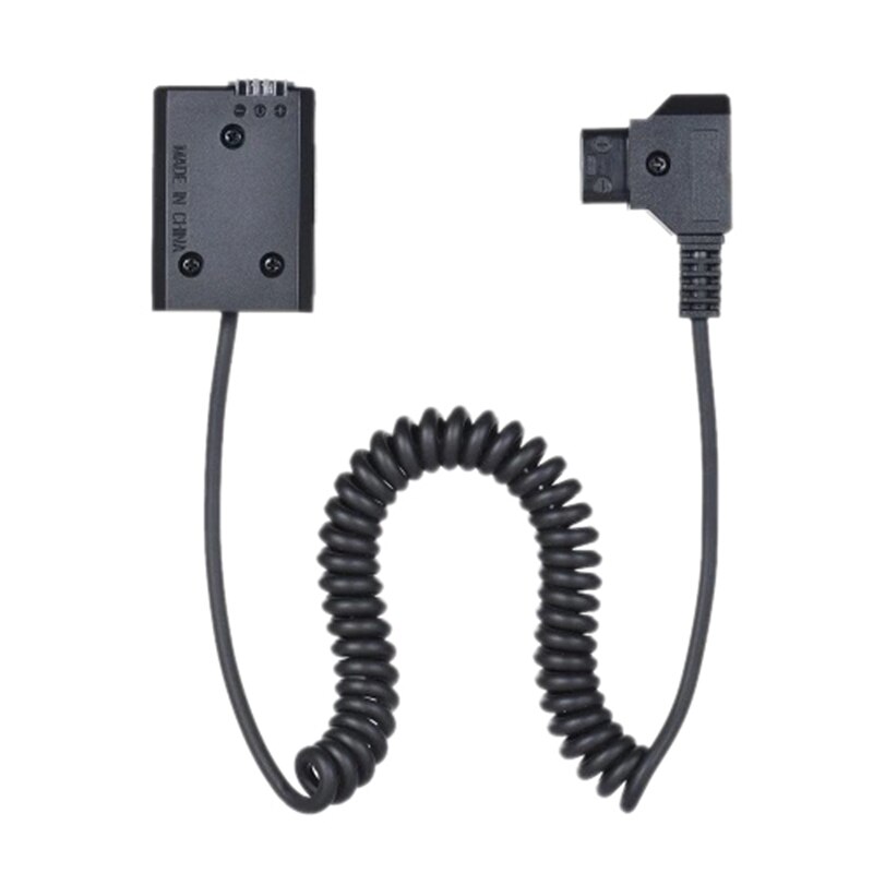V-Mount D-Tap to NP-FW50 DC Coupler Dummy Battery Adapter Coiled Cable for Sony A7 Series Cameras