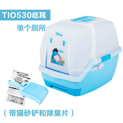 Caja grande de arena de doble capa para gatos, inodoro completamente cerrado con rejilla, nido para gatos, antisalpicaduras, suministros Extra para mascota grande: Style 2