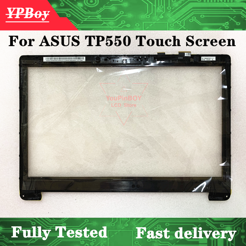 Recambio de pantalla táctil para Asus Transformer Book, FP-TPAY15611A-01X de repuesto de cristal con Marco, 15,6 pulgadas, TP550, TP550L, TP550LD
