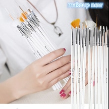 Fld 015 15 stuks nail art kwastenset lijntekening schilderpen uv gellak ontwerpen acryl nagelkit make-up kwastenset