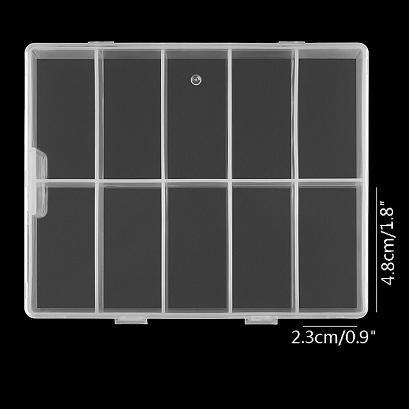 10 Cellen Opslag Strass Gereedschap Plastic Nail Art Lege Dozen Manicure Tool Case Box Container Organizer Voor Valse Tips Glitter