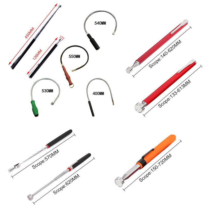Magnetische Teleskop Pick Up Werkzeug Teleskop Magnet Stick zu Kleine Metall Picking Stift Metall Picker Saug Leistungsstarke Eisen Stick