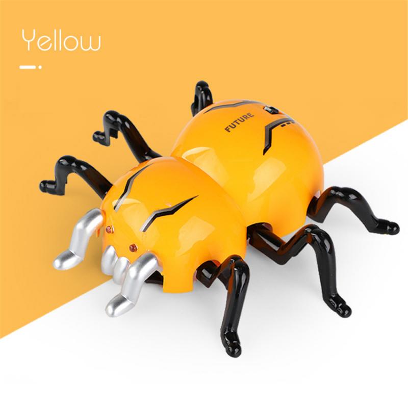 2 couleurs modèle araignée télécommande voiture Simulation araignée télécommande jouet Capable de courir verticalement électrique animaux jouet: YELLOW