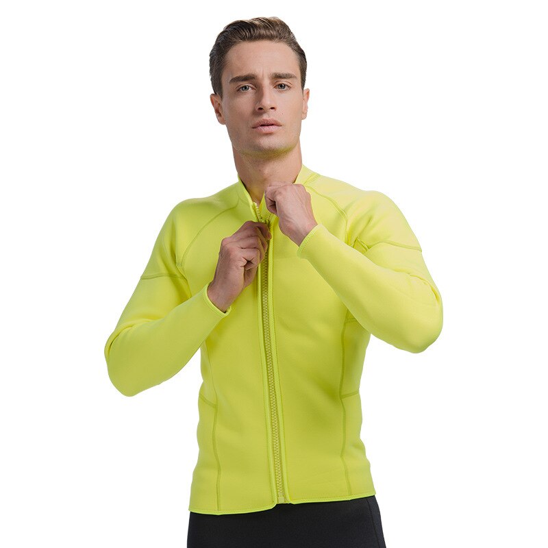Sbart 3mm Neoprene Wetsuit Top Men Long Sleeve UV Protection Warm Surf Jacket for Diving Spearfishing