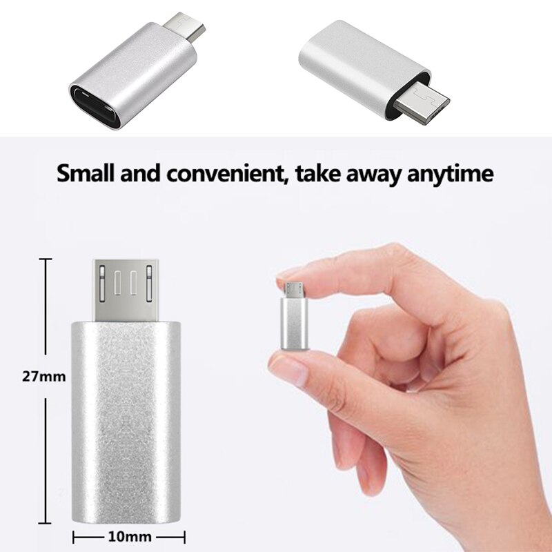 Mini Type-C Female to Micro USB Mobile Phone Adapters Converters with Realize Multi-functional Data transmission