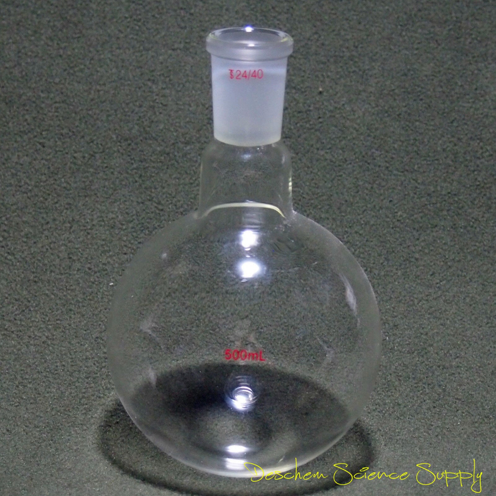 500ml,24/40,1-neck,Round Bottom Glass Flask,Single Neck,Boiling Bottle,Labware