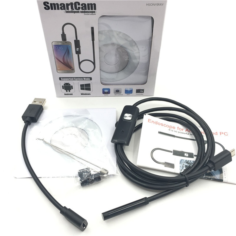 2m 7mm waterdichte  ip67 android endoscoop inspectie usb borescoop buis slang mini camera's micro camera