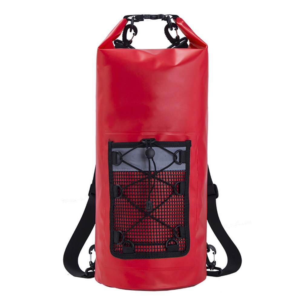 20l vandtæt tørpose rygsæk flydende tør rygsæk til vandsport fiskeri sejlsport kajak surfing rafting whshoppi: Rød