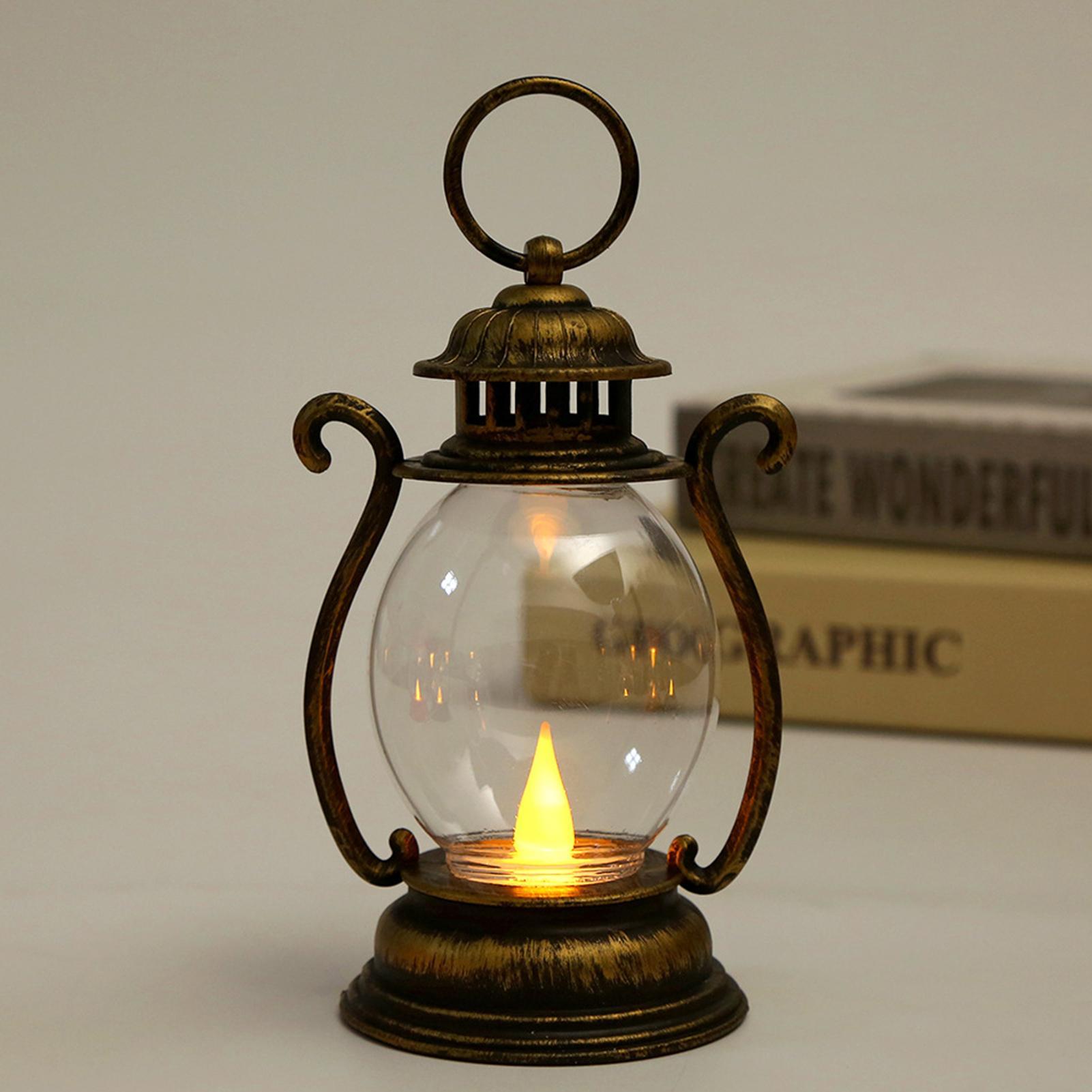 Portable LED Vintage Lantern Indoor Decor Lights Battery Powered for Home Xmas Year Navidad Ornaments