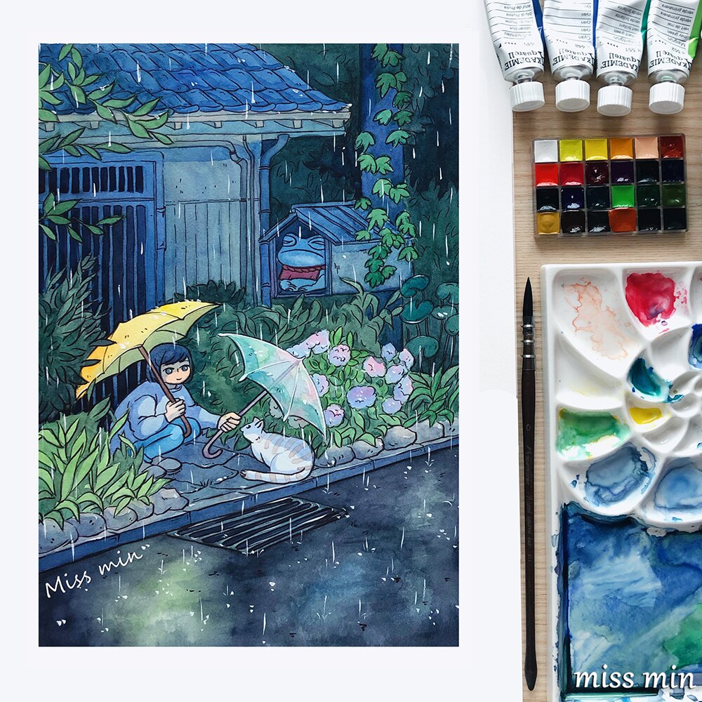 Originele Duitsland Schmincke Academy Niveau 24 Kleur Solide Aquarel Set Verf Trial 0.8Ml Mini Aquarel Sub Pakket Acuarelas