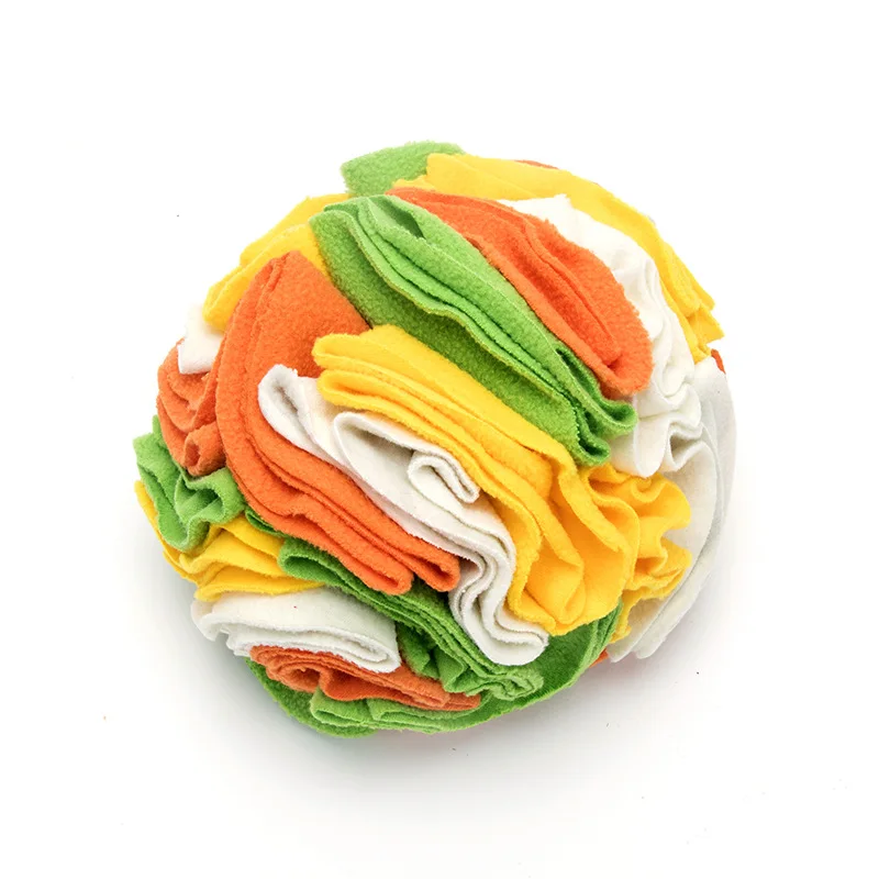 Dog Sniffing Ball Puzzle Toys Increase IQ Slow Dispensing Feeder Foldable Dog Nose Sniff Toy Pet Training Games Intelligence Toy: S / Blue
