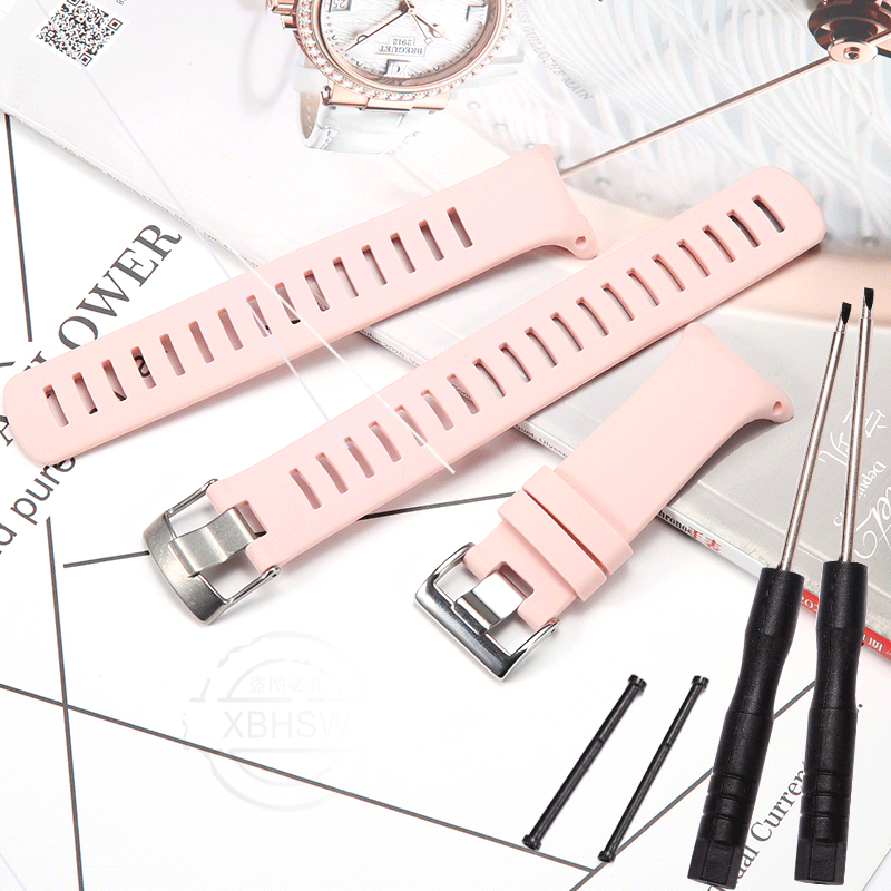 Correa de reloj de repuesto de silicona D4 para Suunto D4 D4i Novo, correa de buceo para hombres y mujeres, pulsera deportiva resistente al agua con hebilla: Rosa