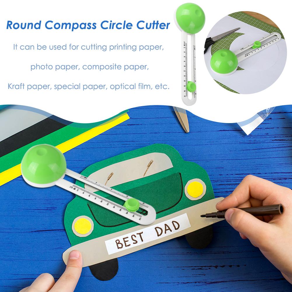 Round Cutting Knife Patchwork Compass Circle Cutter Paper Scrapbooking Cutters Cutting Machine Cards Cutters Office Supplies