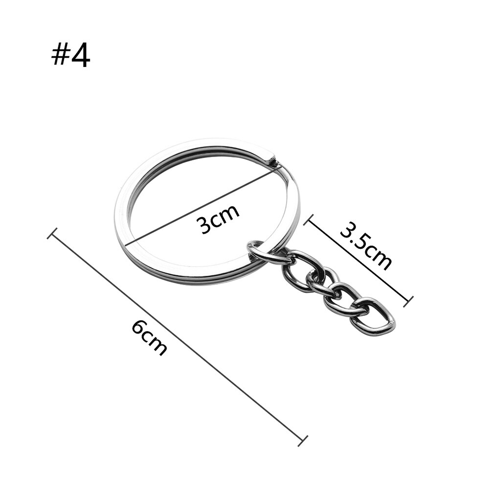 10 pz Lucido Portachiavi Portachiavi A Catena Corta diviso squillare chiave Imbrogliare Strumenti FAI DA TE Decorazione Scrivania impostato di Scuola Forniture per Ufficio di Cancelleria