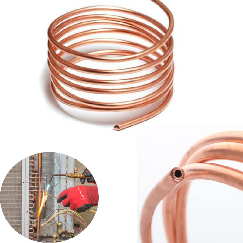 99.9% Soft Copper Tube Copper Coil 2/3/4/5/6/8mm Air Conditioning Pipe Red Copper for Air Conditioning Preservative