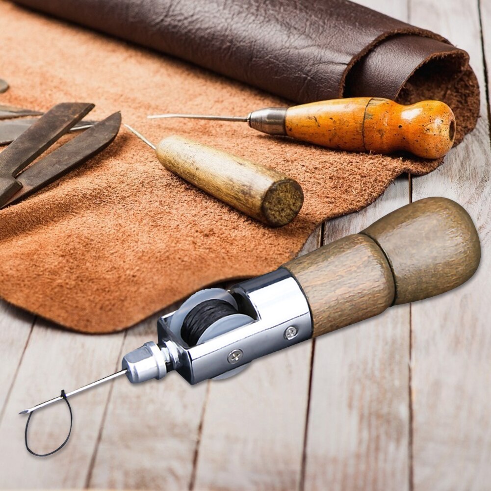 Leer Naaimachine Handleiding Handgemaakte Custom Creatieve Diy Schoenen Doos Kleding Bagage Naald Graveren Ambacht Handgereedschap