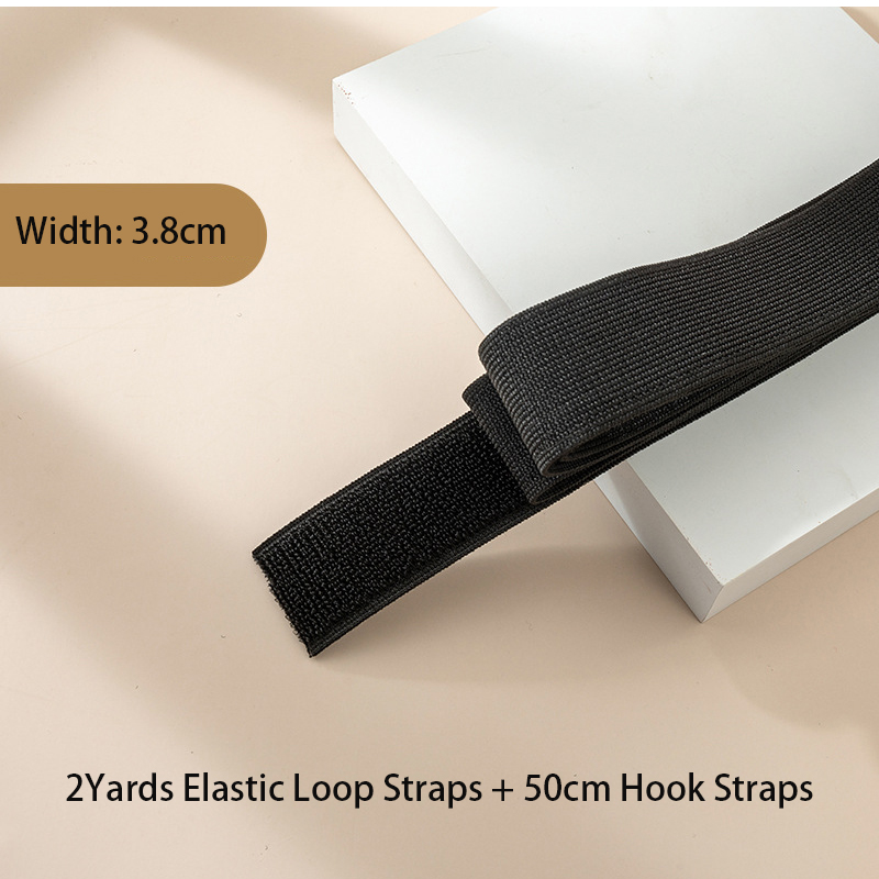 Nylon Elastische Lusband - 2 Yards - Zelfklevende Klittenband Straps - Hittebestendig, Eco-Vriendelijk: Goud
