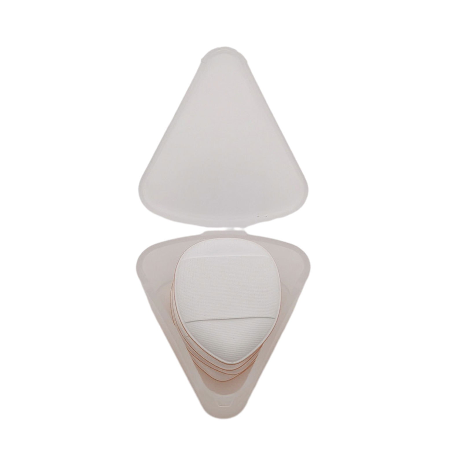 3 stks Mini Size Vinger Bladerdeeg Set Professionele Cosmetische Kussen Bladerdeeg Concealer Foundation Detail Bladerdeeg Make-up Spons Beauty Tool: WHITE