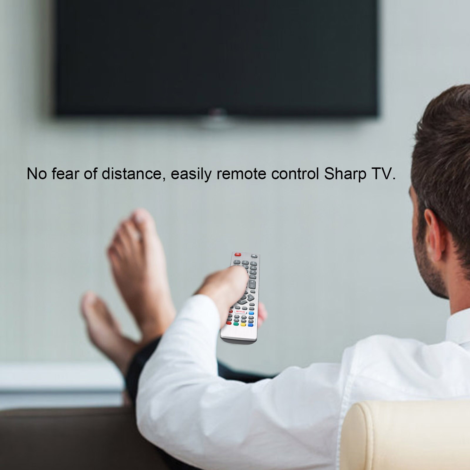 Replacement TV Remote Control for Sharp Aquos Remote Controller Smart Replacement for LC-40FG5342E LC-40UG7242K LC-40UI7552K