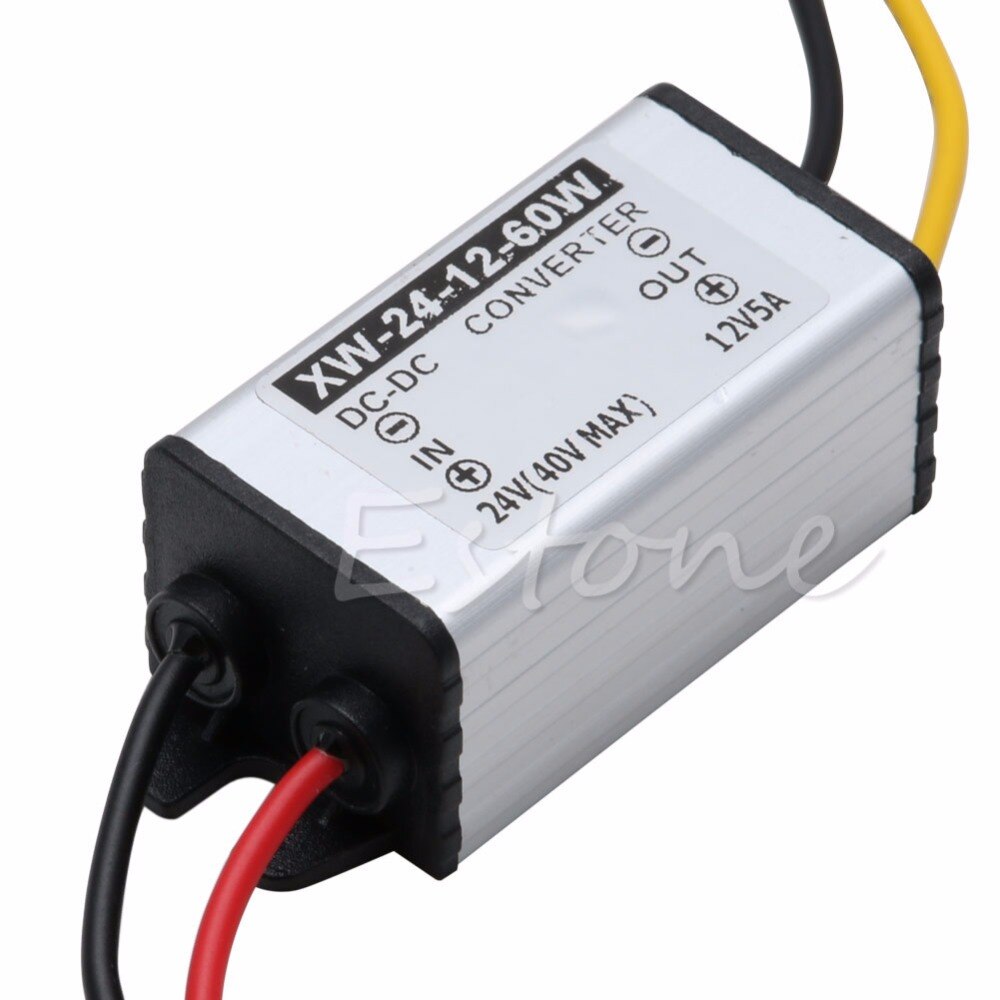 SuperVolt Waterproof Car Truck DC 24V To DC 12V 5A 60W Power Converter Supply Adapter