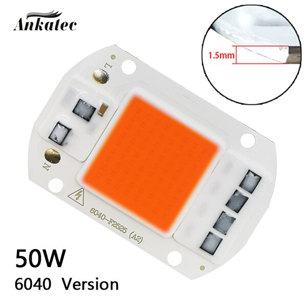 ledet plantevekstlampe kolbe chip fullt spekter  ac 220v 110v 20w 30w 50w drivhus innendørs plantefrøplanter og blomstervekst: 6040 50w / Ac110v-127v