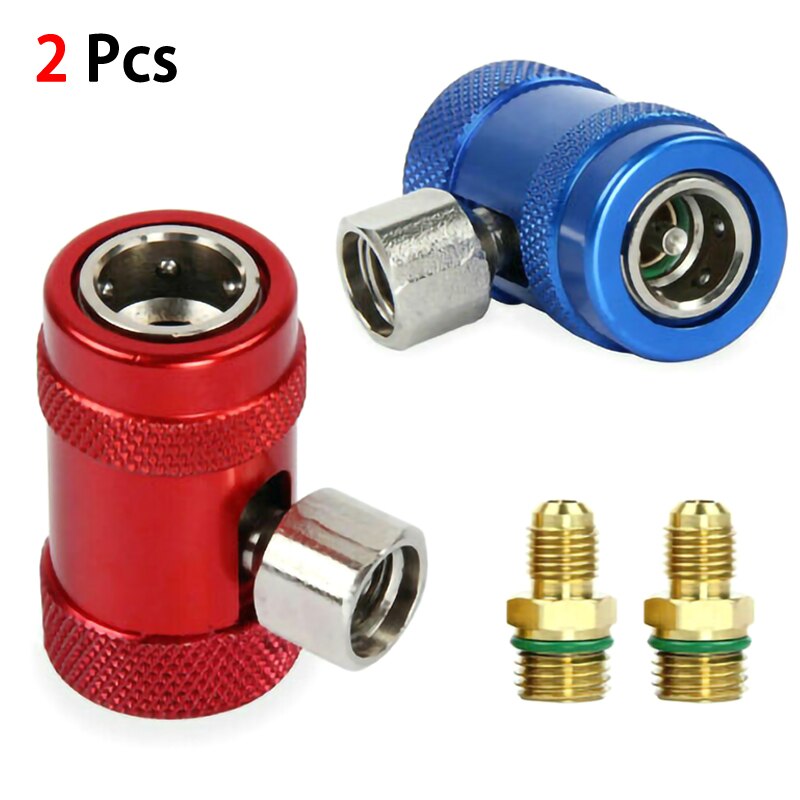 R1234yf refrigerant High Low Quick Coupler Connector Adapter air conditioning fluoride adding Adapters Adjustable Metal Adapters