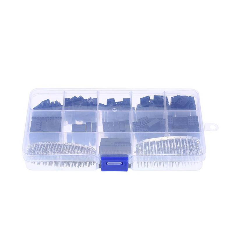 Household 620pcs Plastic Housing Terminal Needle Combination Terminal Female Male Connector Terminal Terminal 2.54 Pitch + I8N9