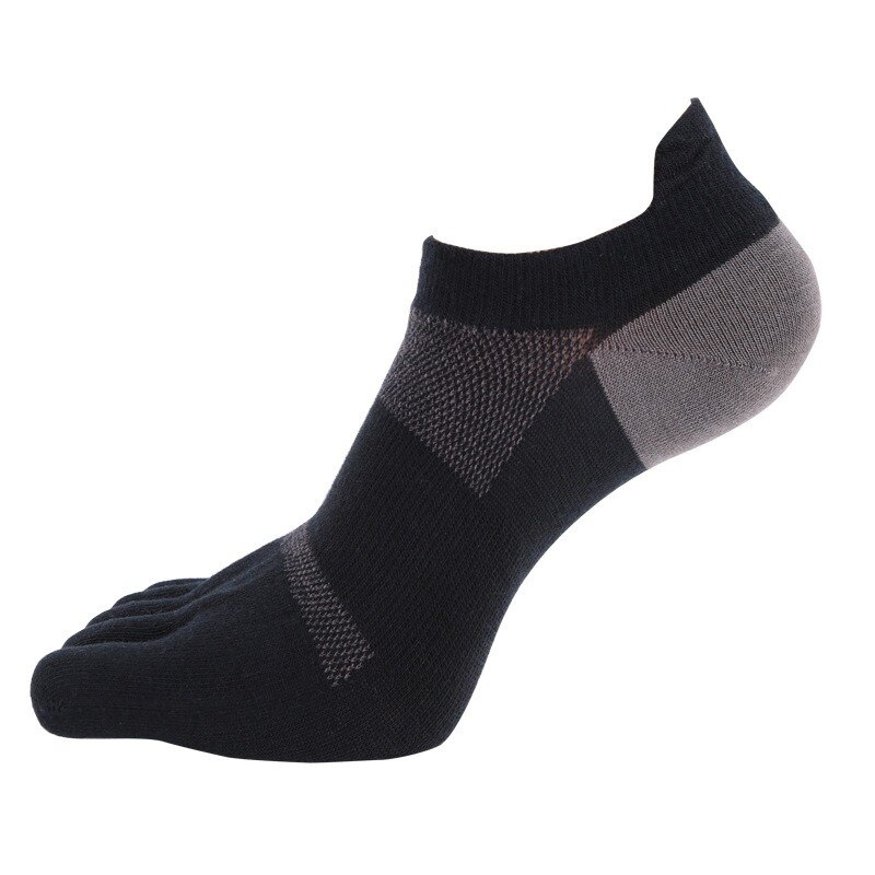 Calzini Toe Socks Donna Cinque Dita - Traspiranti, Antishock, Caviglia per Yoga, Corsa, Ciclismo: Nero
