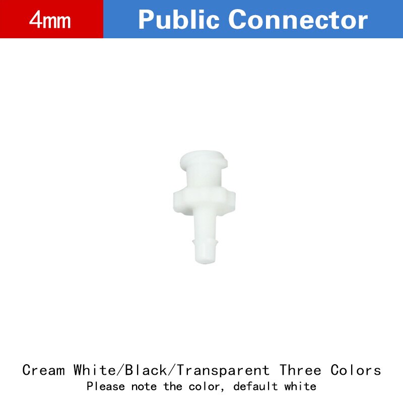 20PCS/lot Connector Printer Ink Tube/Pipe Adapter Ink Tube Connector: interior cream 4mm