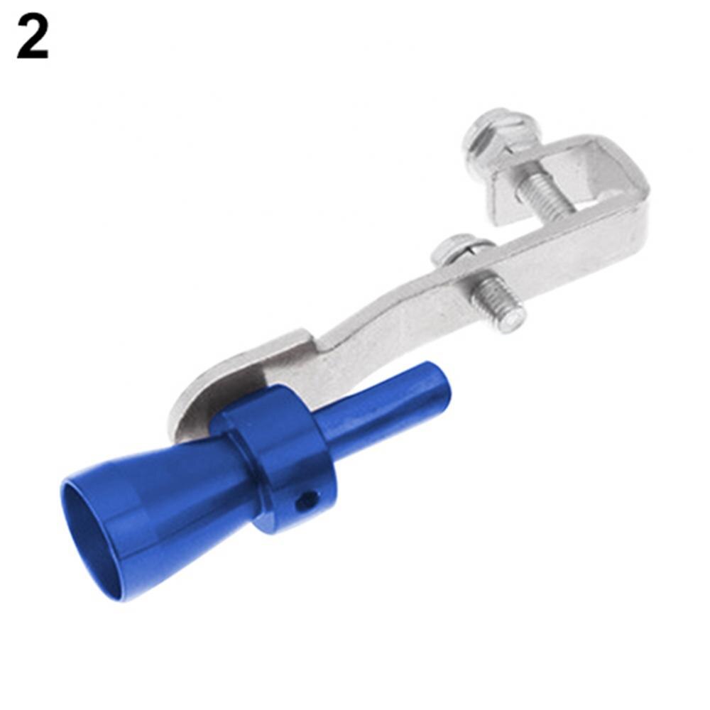 60% directe Silencieux sonore Turbo universel pour voiture, tuyau d'échappement, simulation de souffle, sifflet: Blue XL