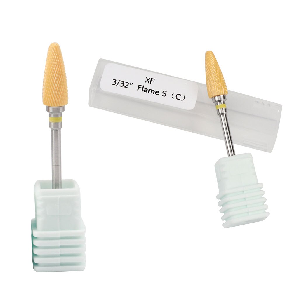 5er Set Keramik-Nagelbohrer Für Maniküre/Pediküre – Zylindrische Form, 3/32 Zoll, Keramik + Edelstahl