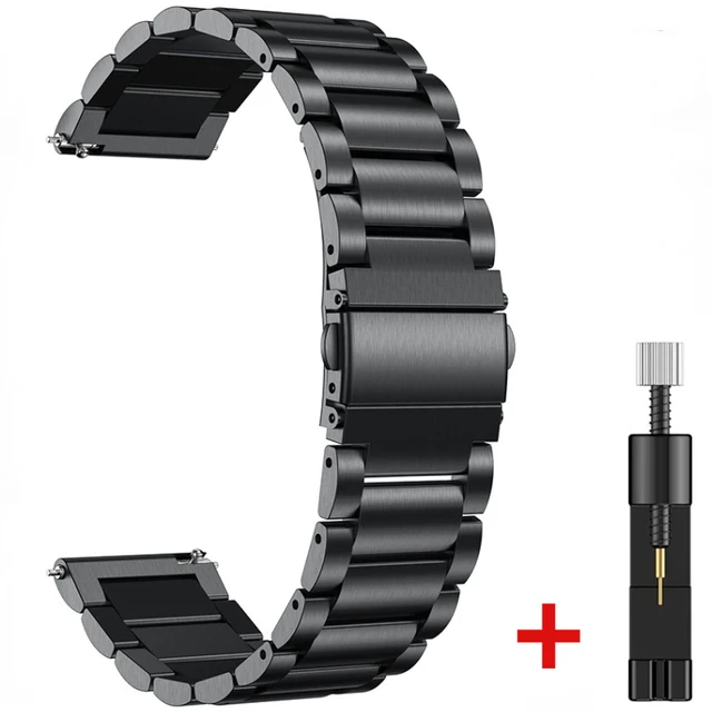 24mm- kellon rannekoru ticwatch pro 5:lle 3 älykellon ruostumattomasta teräksestä valmistettu ranneke ticwatch pro 3:lle ultra metallinen ranneke: Norsunluu / 20mm