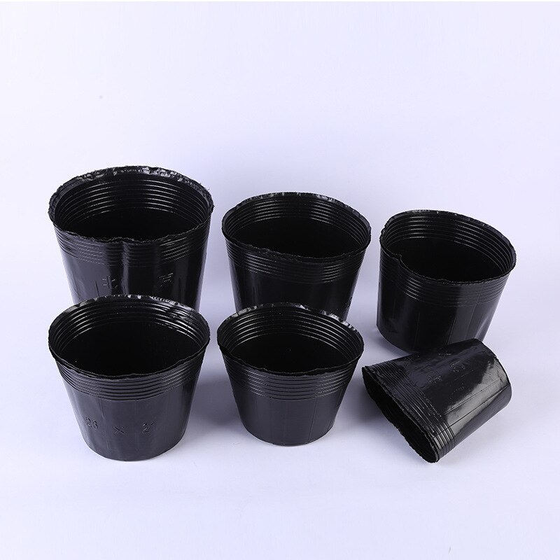 100Pcs 8 Size Kwekerij Pot Plastic In Kwekerij Potten Plantenbakken Niet Gecoat Box Tuin Voortplanting Container Grow Bag Tuin levert
