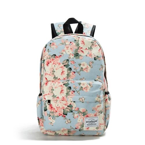 Miyahouse Bloemen Afdrukken Rugzak Vrouwen Canvas Reizen Mochila Schooltas Voor Tiener Meisjes Verse Stijl Rugzak: 1037c