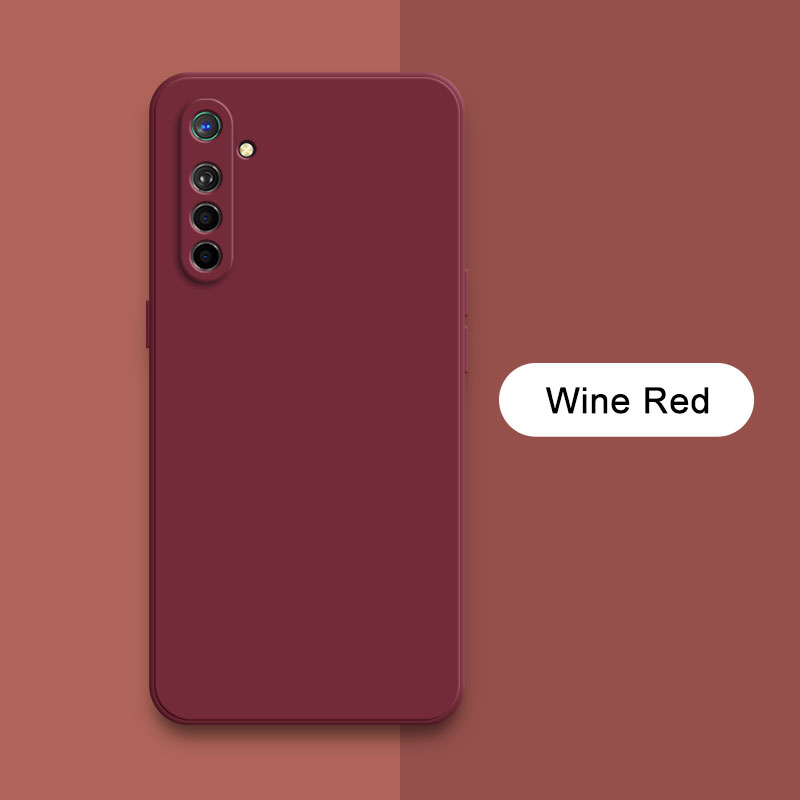 Coque en silicone liquide carrée officielle pour OPPO K5 Realme X2 XT, protection d'appareil photo 360, antichoc, souple, OPPOK5 RealmeXT: Microfibre / WHITE