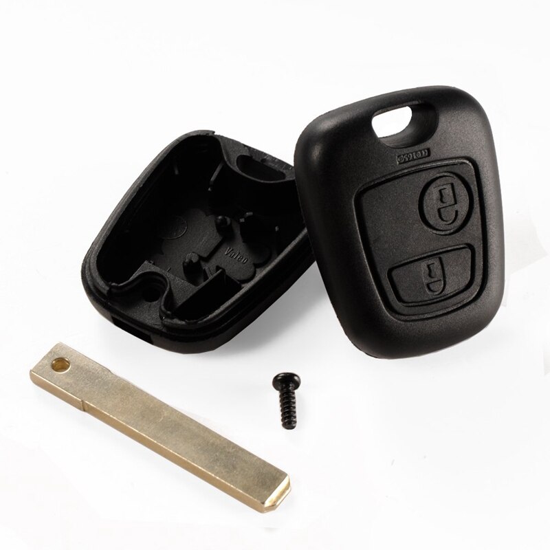 Shell-sleutelhanger voor afstandsbediening auto peugeot 207 307 407 107 307 sw 308 2 afstandsbediening knoppenkast