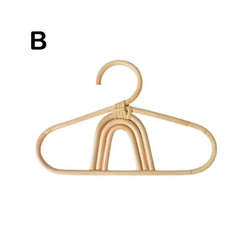 Perchero de ratán hecho a mano, perchero de ratán para niños y adultos, perchero, organizador de ropa, colgador de vestido, ganchos de pared, percha para niños: Gris claro