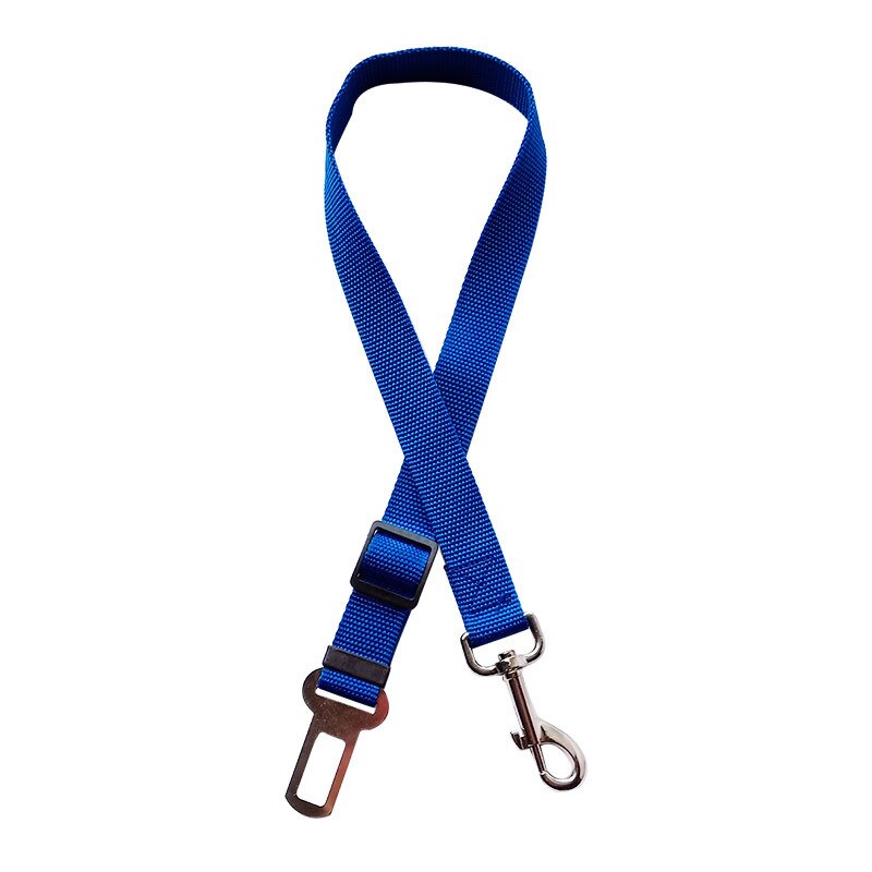 Pet Hond Kat Autostoeltje Belt Verstelbare Harnas Lead Leash Kleine Medium Reizen Clip Intrekbare Leiband Hond Accessoires: Blauw