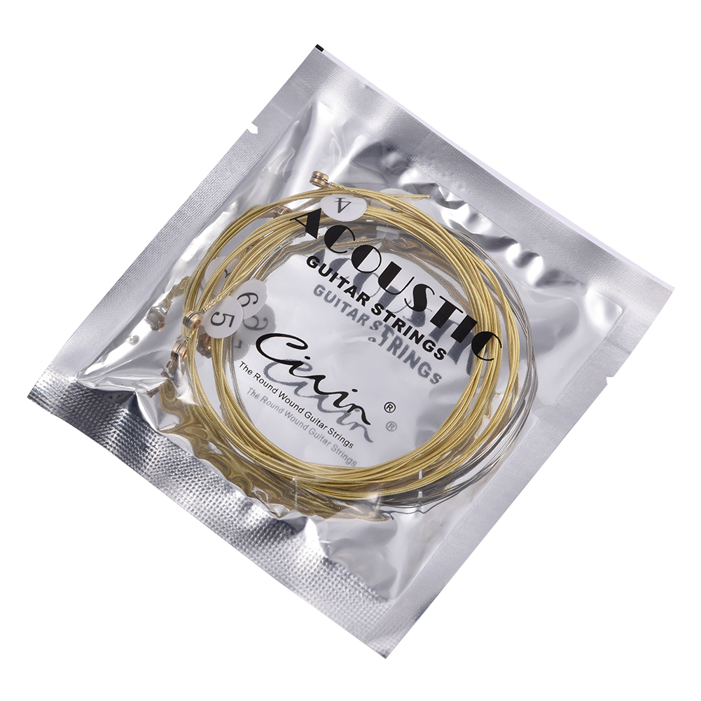 6 pçs/set universal guitarra acústica corda de bronze hexagonal aço núcleo cordas para instrumentos musicais guitarras cordas parte da guitarra