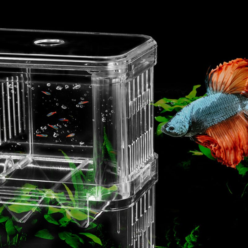 Acrylic Aquarium Breeder Box Breeding Incubator Small Fish Hatchery for Shrimp Clownfish Aggressive Fish Injured Fish