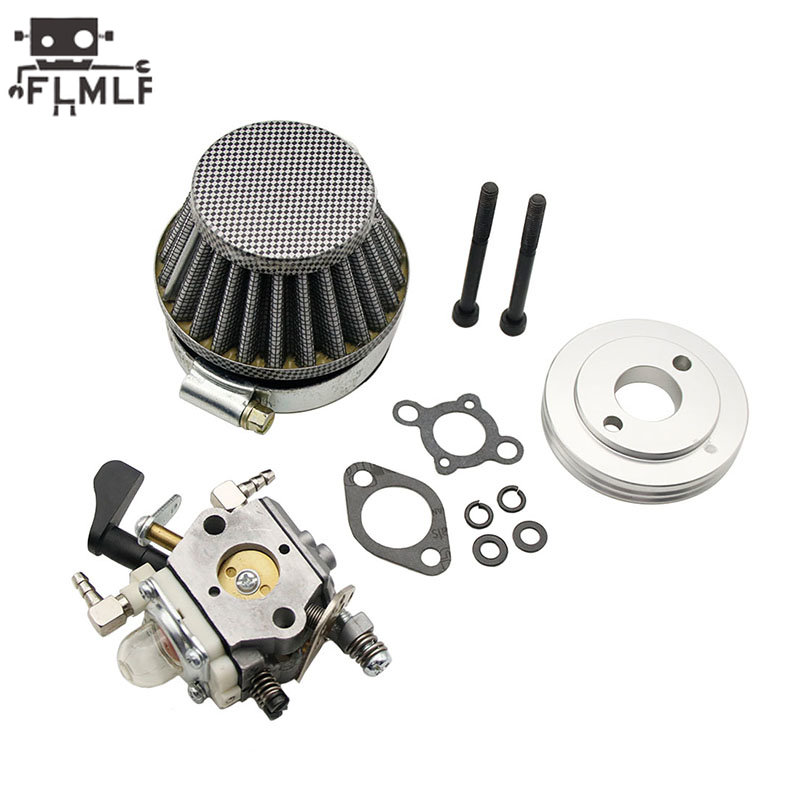 Filtro de aire para coche Rc + carburador + tubo de combustible de motor de 23CC ~ 58CC para 1/5 Hpi Rofun Km Rovan LT Baja FG ZENOAH CY RCMK GoPed Redcat: Gris rosáceo