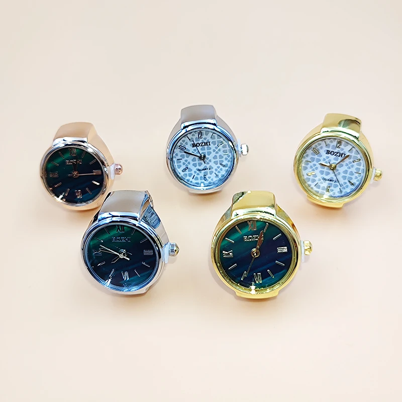 Anillo de reloj de dedo para hombre y mujer, accesorios de con movimiento , carcasa de aleación Vintage, reloj de cuarzo, joyería, , superventas