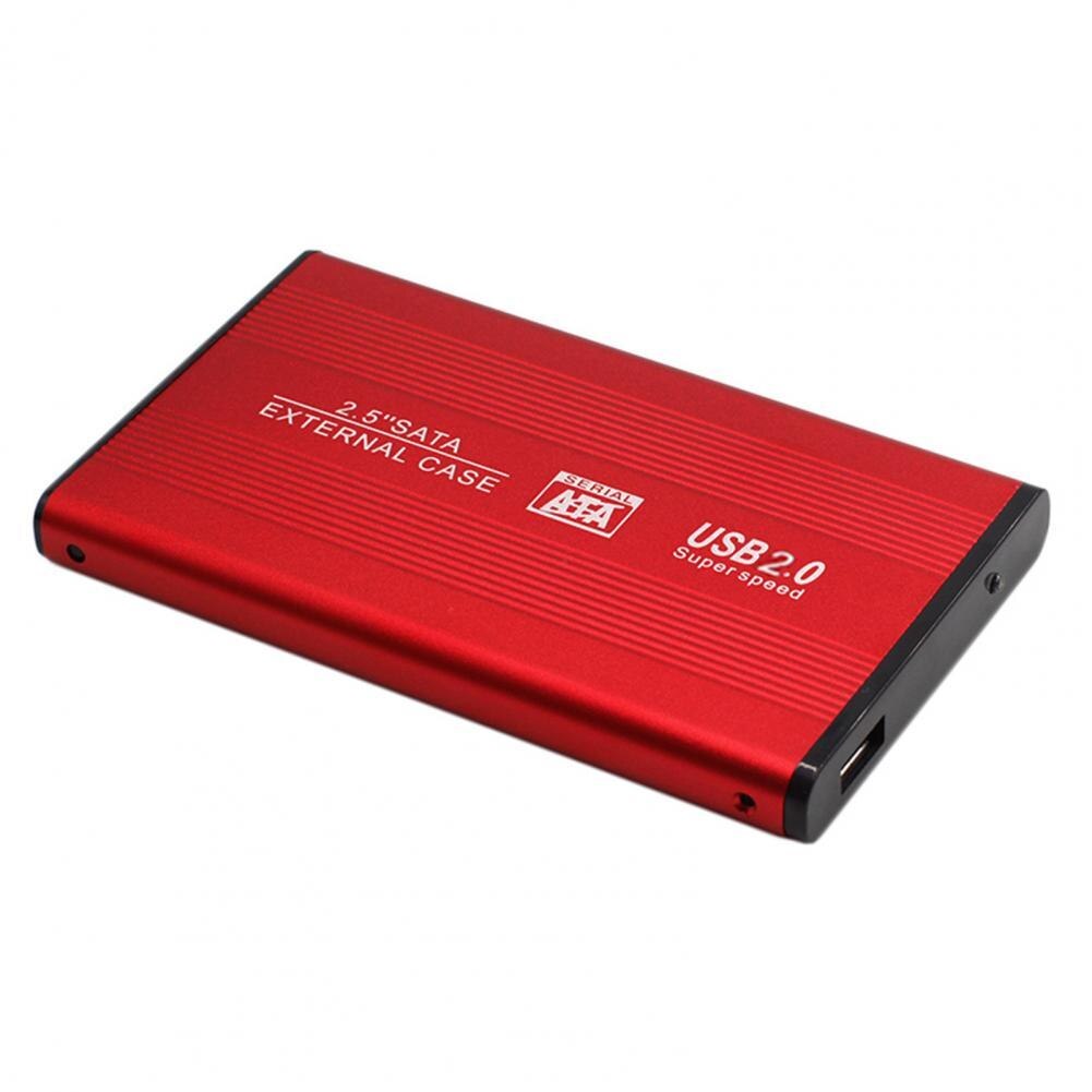 High Hardness 4 Colors Optional 2.5 Inch USB 2.0 External Hard Disk Shell for Laptop: Red
