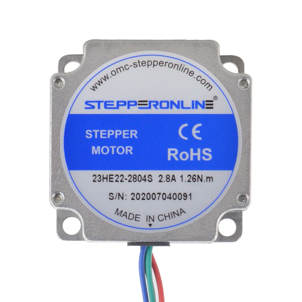 Nema 23 stepmotor 1.26nm 56mm kropslængde 2.8a 23 hs 5628 stepper 178.04oz. in nema 23 motor 6.35mm aksel til cnc router