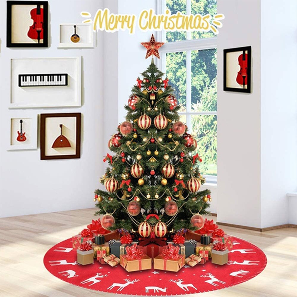 Kerstboom Rok Rood Decor Bruin Decoratieve Kerstboom Decoraties Decoratie Creatieve Kerstboom Ornamenten Linnen