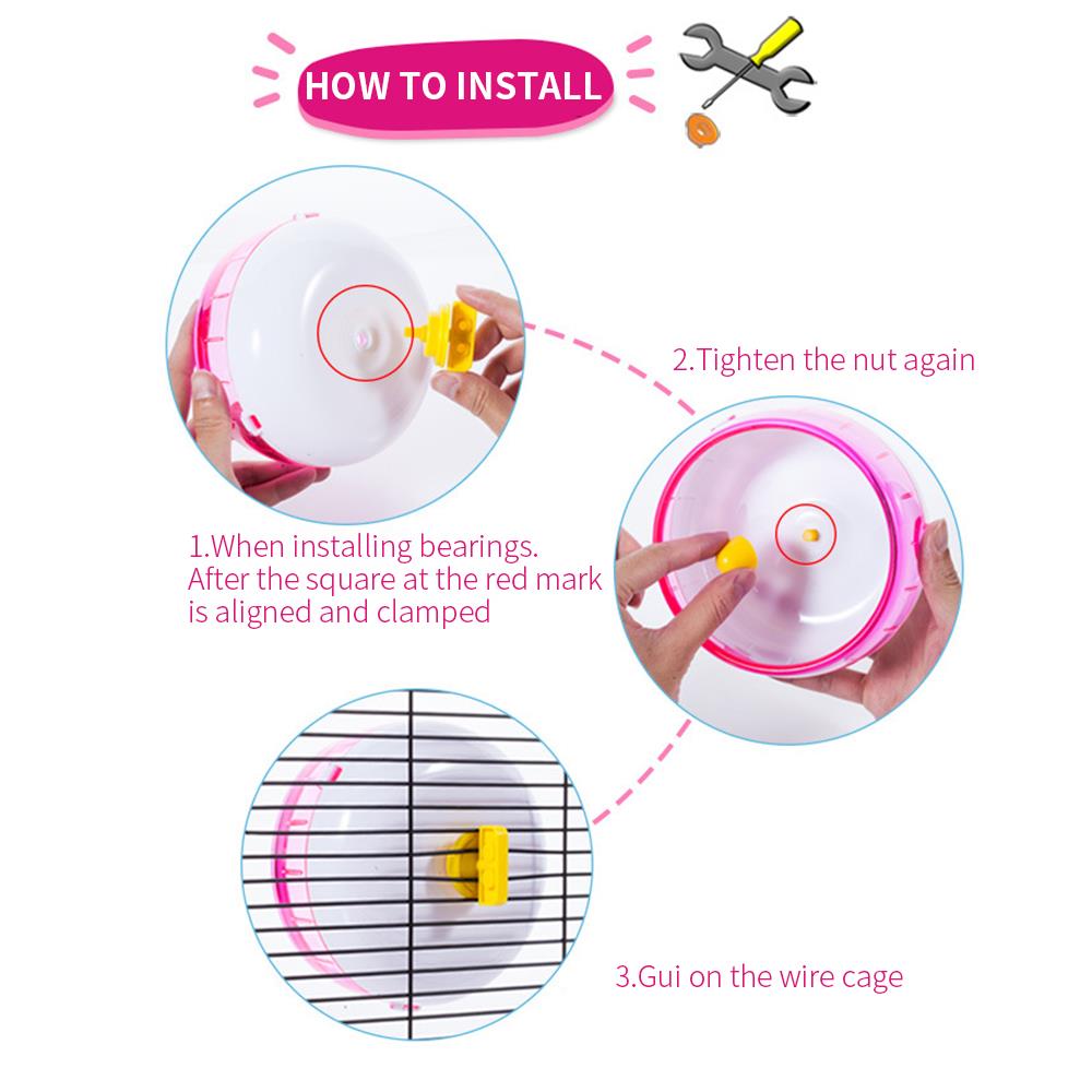 Silent Hamster Wheel Hamster Plastic Wheel Hamster Wheel Exercise Wheel Toy for Hamsters Hamster Exercise Wheel