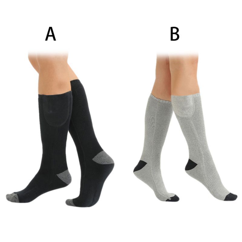 Electric Heated Socks - Unisex Knee-High - Rechargeable Lithium Battery - Remote Control - Skiing