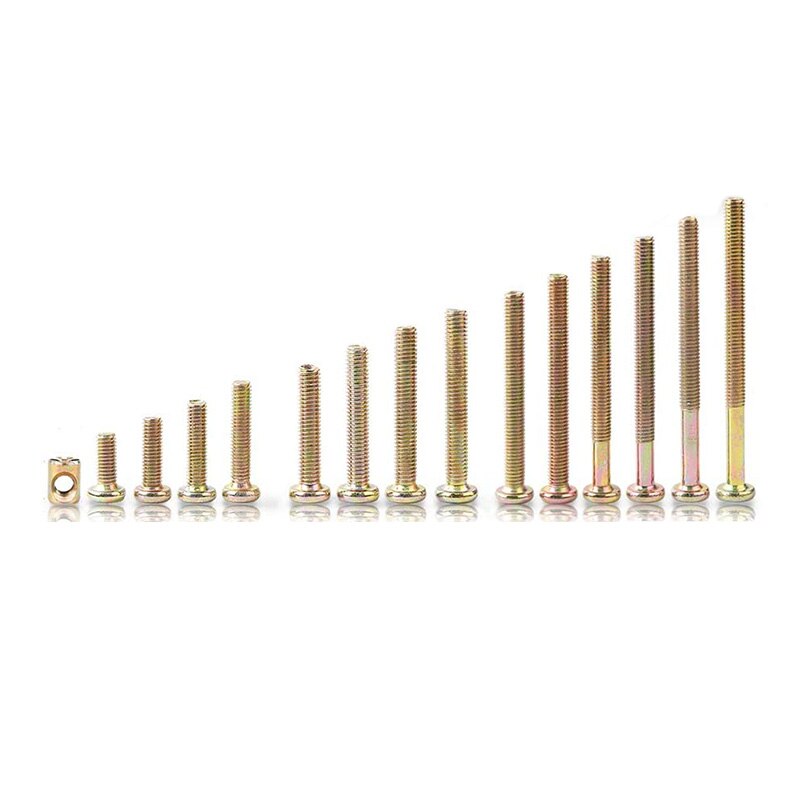 Vis de berceau boulons écrous Kit vis à tête hexagonale vis à tête cylindrique écrous pour berceau lit superposé meubles lit bébé, avec 2x clés