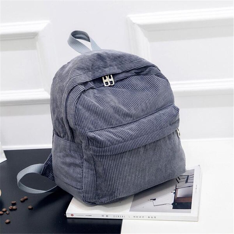 Personalisierte Cord Schwarz Navy Khaki Gary Student Rucksack Custom Bestickte Große Kapazität Schul für Schüler und Erwachsene: Gary